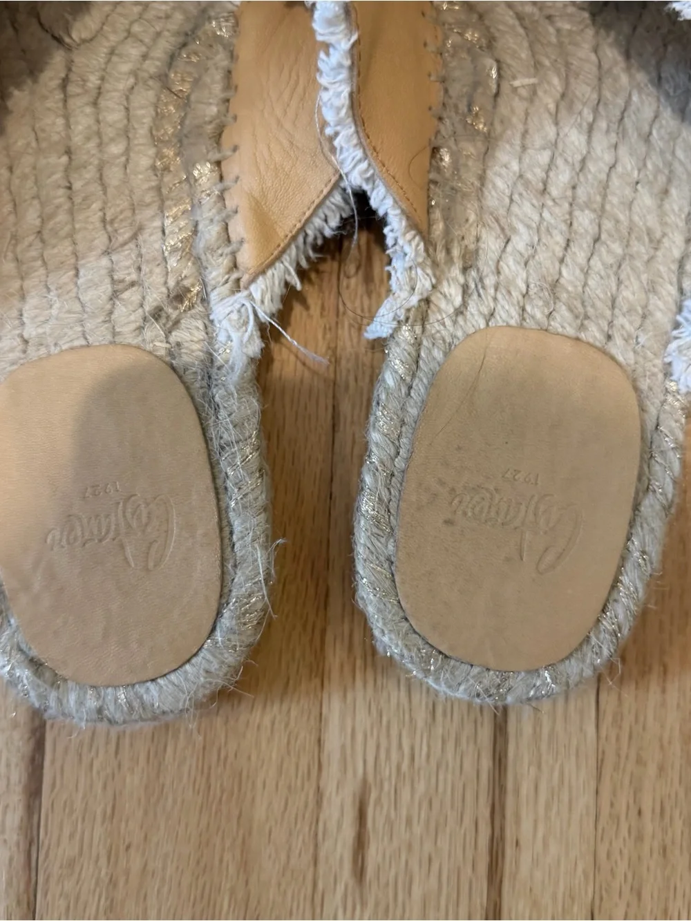 Castaner Palmera Linen Crisscross Slide Espadrilles Size 38